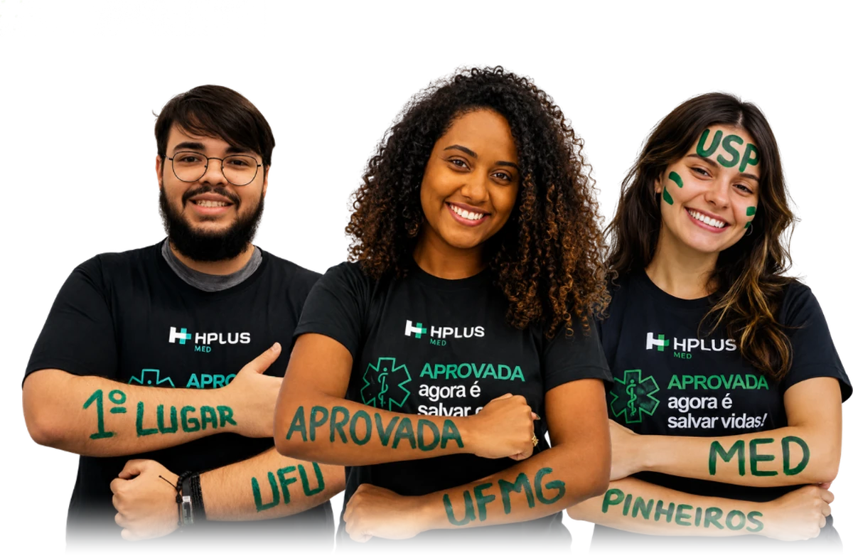 Aprovados do Hplus em Medicina na UFMG, UFU e USP Pinheiros, um deles em 1º lugar